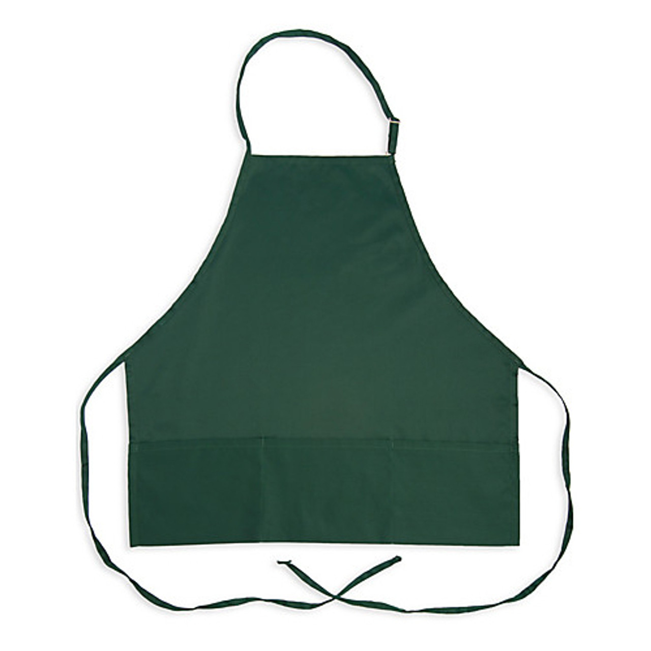1040FGN - KNG - 3 Pocket Adjustable Forest Green Bib Apron