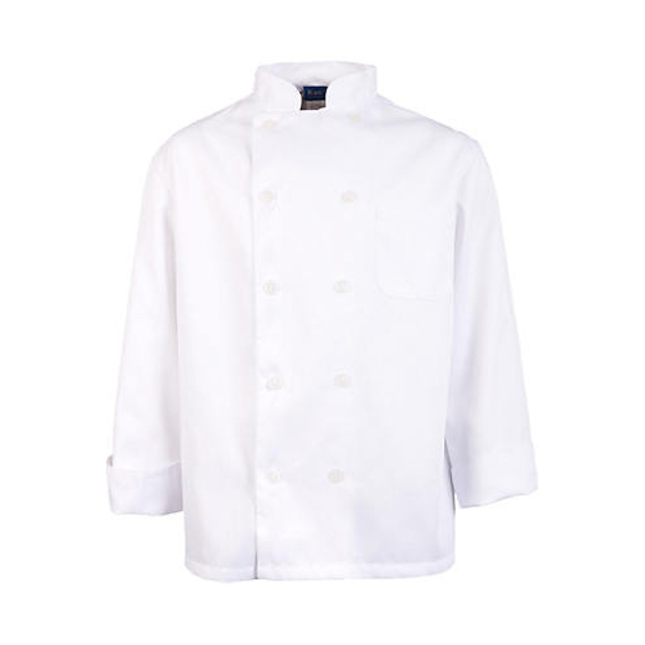 1050XL - KNG - XL Men's White Long Sleeve Chef Coat