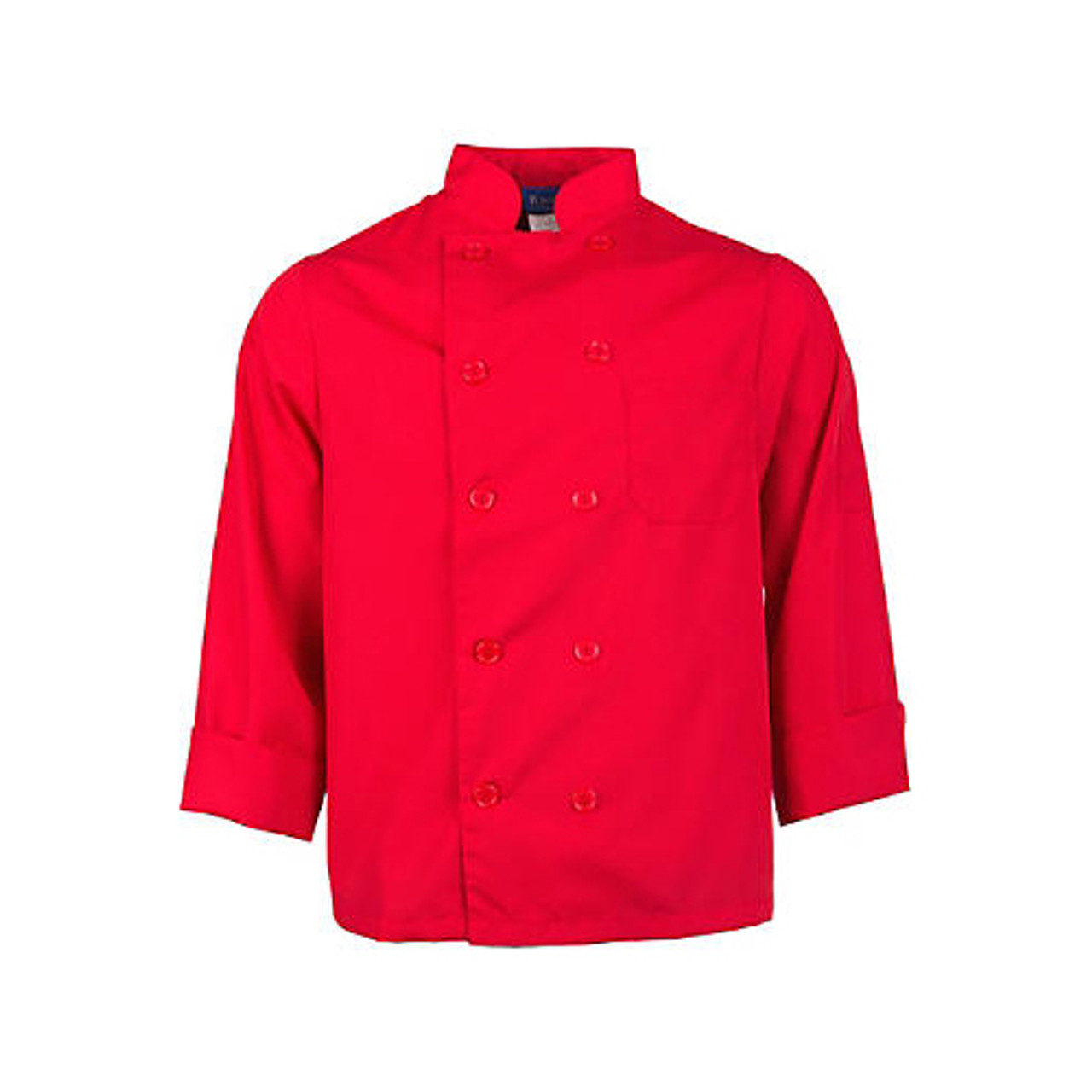 2577REDXL - KNG - XL Lightweight Long Sleeve Red Chef Coat