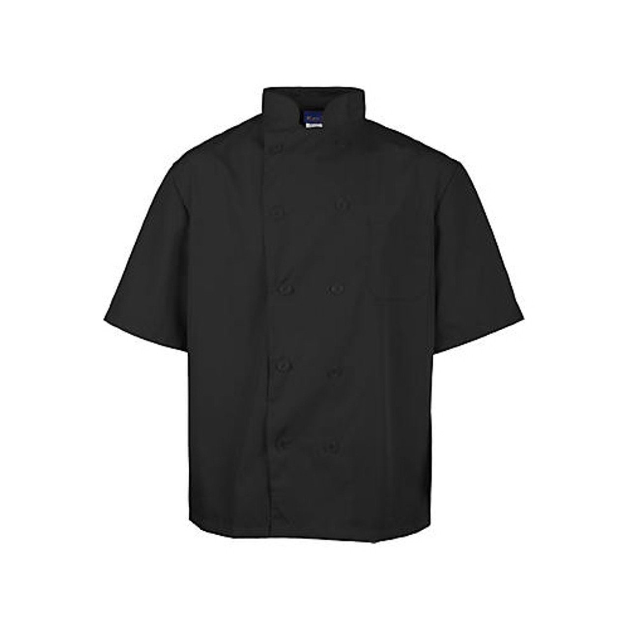 2578BLK4XL - KNG - 4XL Lightweight Short Sleeve Black Chef Coat