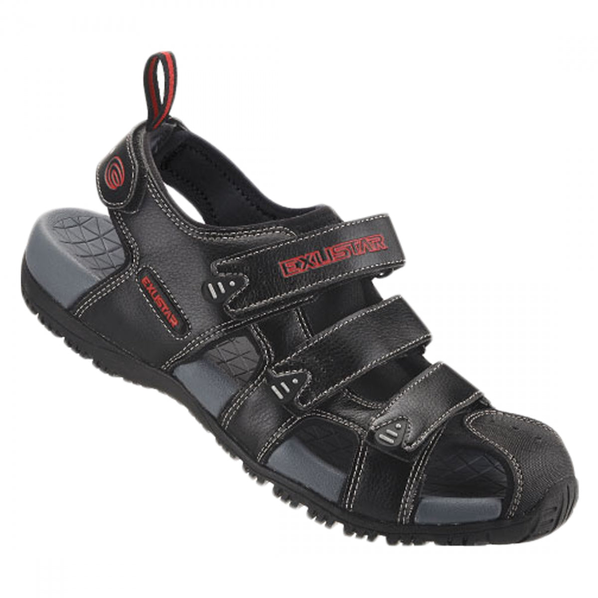 Exustar SS503 Sandal US 8-8.5 / EU 41-42 Black/Red Clipless