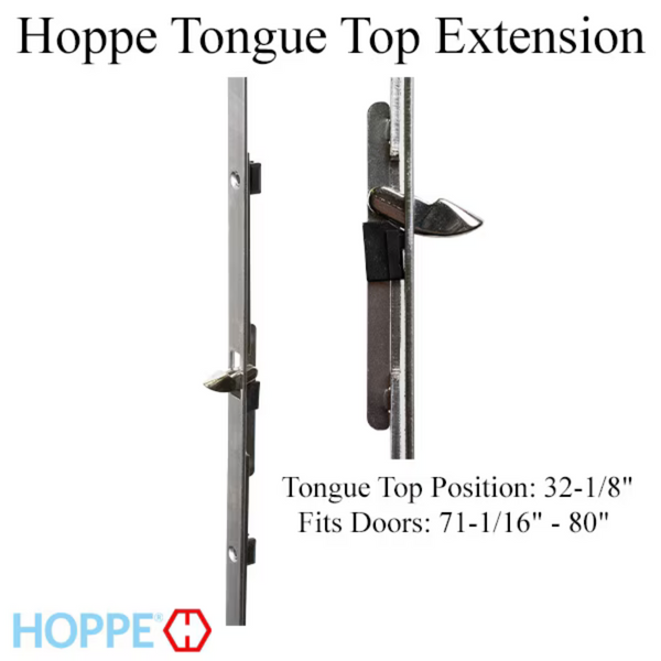 Hoppe 16mm Manual Top Extension, Tongue at 32.12", Radius end