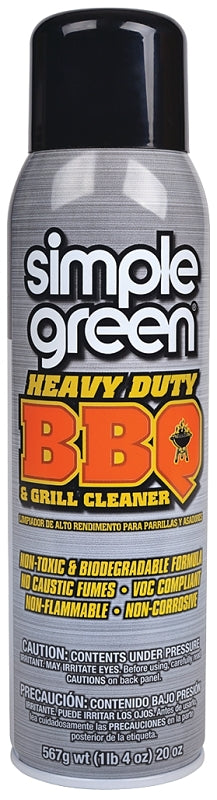 Simple Green 0310001260014 BBQ and Grill Cleaner, White, 20 oz Aerosol Can