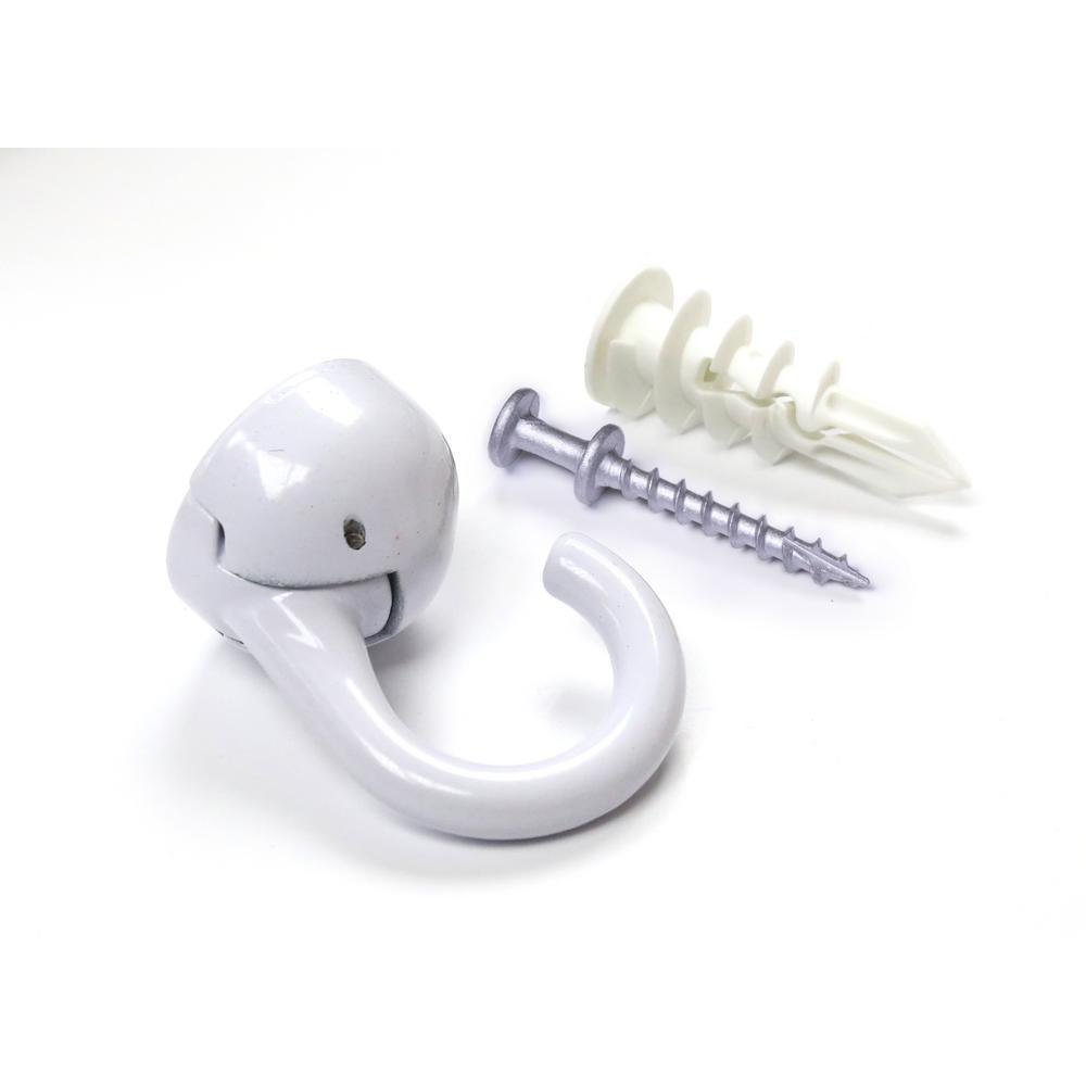 Indoor/Outdoor Elephant Ceiling Hook in White