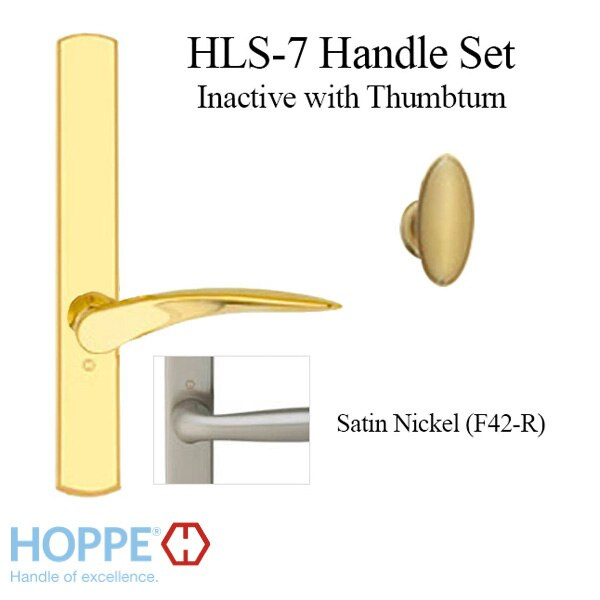 HOPPE HLS7 HANDLESET, RODOS, M1603/2167N, NON KEYED INACTIVE, SATIN NICKEL - 2749681
