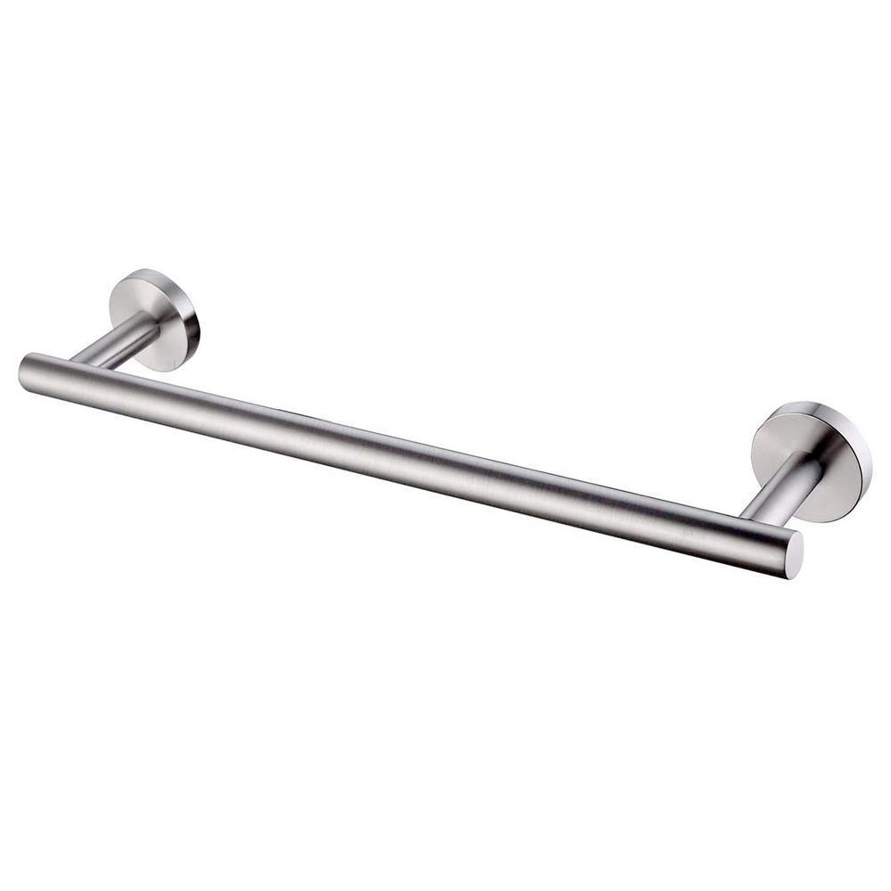 24 in. Wall mount Towel Bar in Stainless Steel Brushed Silver