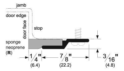 Pemko 305DR Weatherstripping Door Seal Gasketing - 3/16" Width, 1-1/8" Height, Dark Bronze Anodized Aluminum