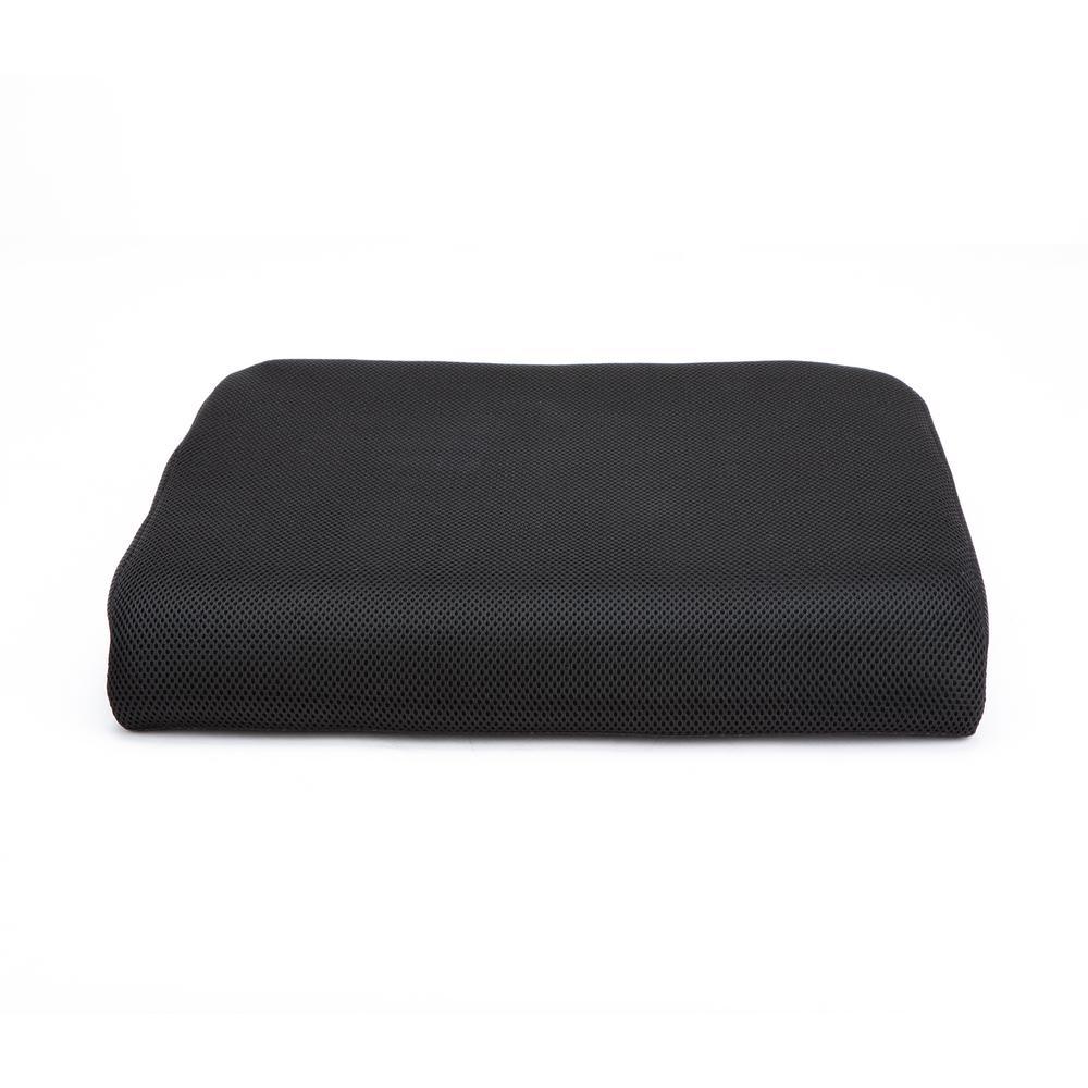 Black Large Seat Cushion with Carry Handle and Anti Slip Memory Foam Cushion Removable and Washable Cover