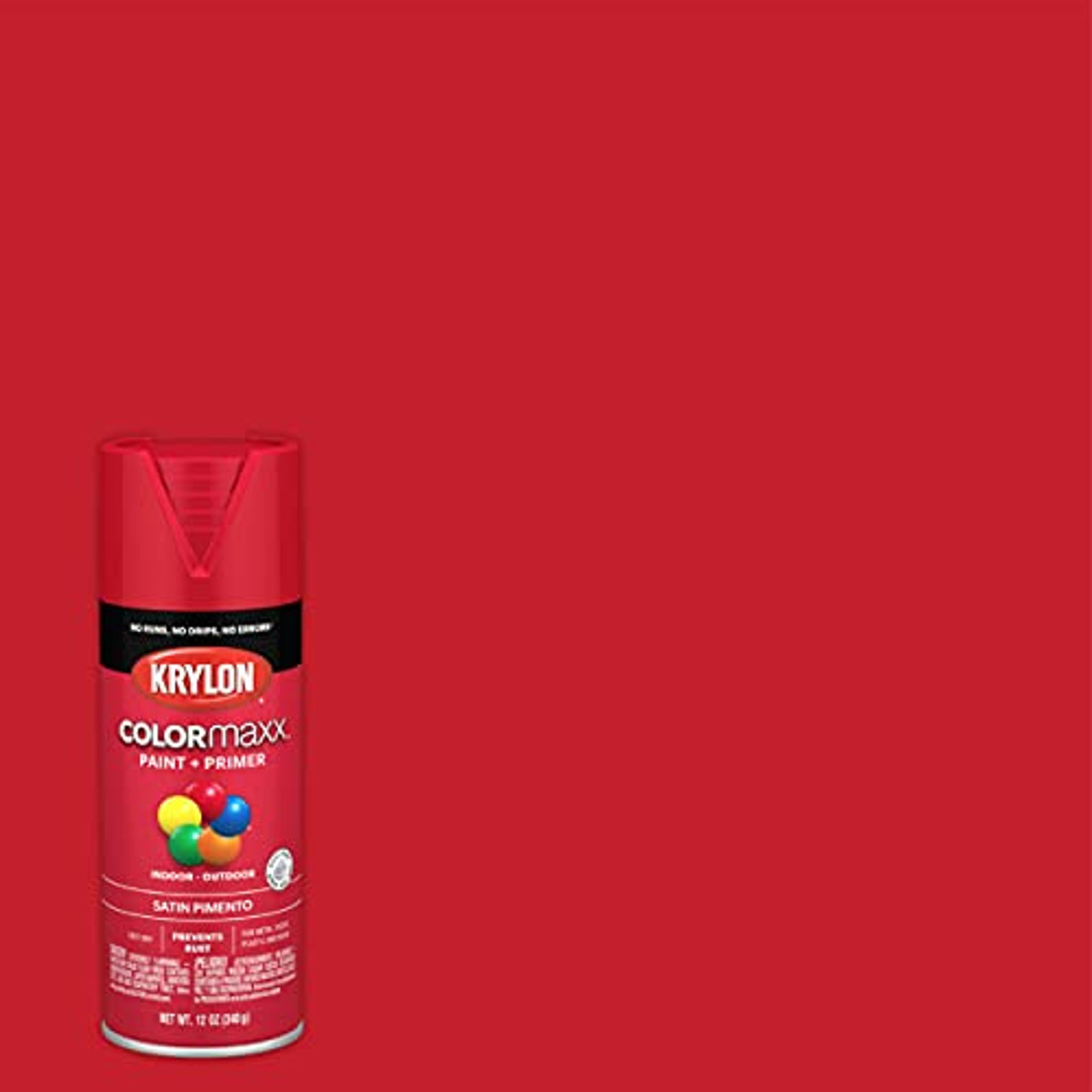 Krylon Fusion K05574007 Pimento, Satin-12 Ounce Aerosol Paint, (Pack of 1) - Image 2
