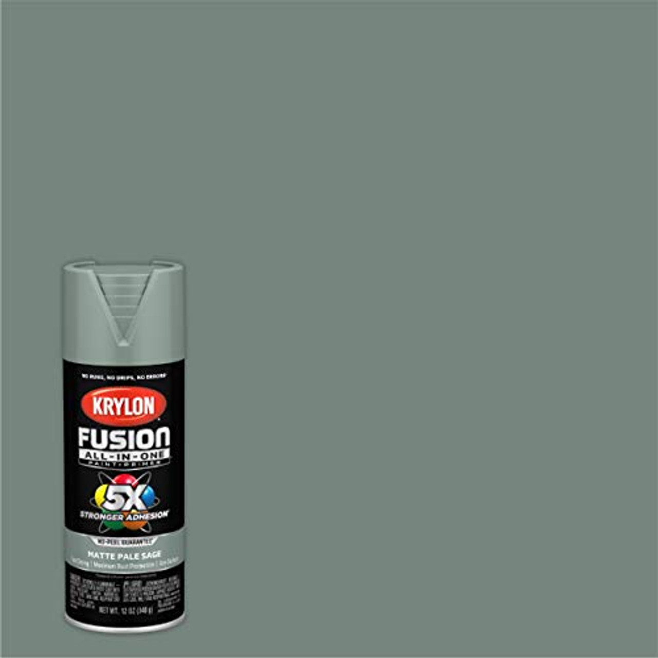 Krylon Fusion K02761007 All-In-1 Spray Paint for In/Outdoor Matte Pale Sage Grn - Image 2