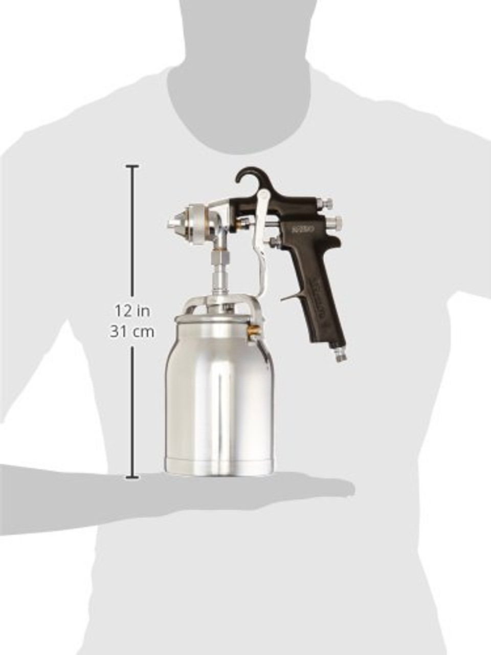 Astro Pneumatic Spray Gun with Cup, 1.8mm Nozzle (AS8S) - Image 3
