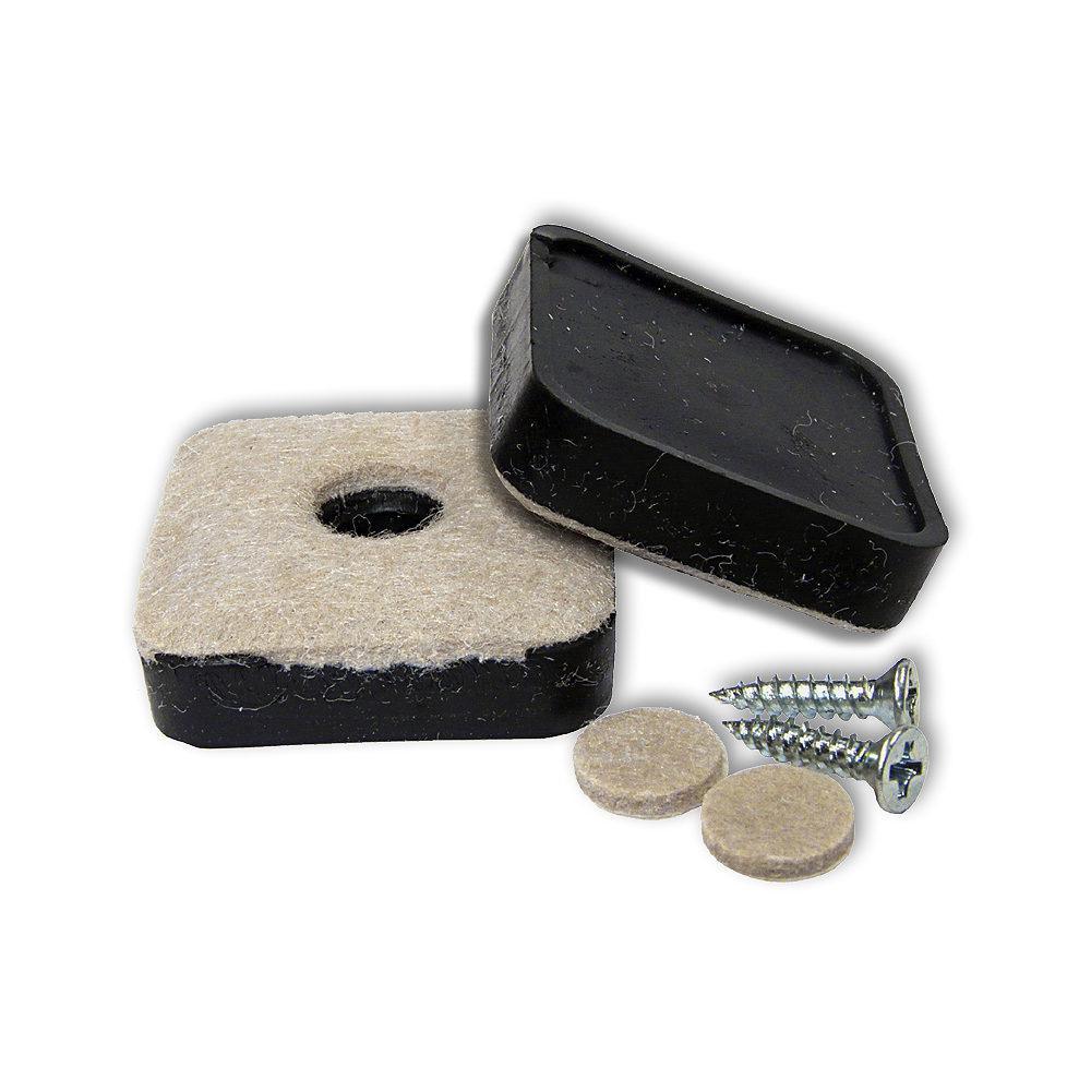 1-3/8 in. x 1-3/8 in. Screw-on Felt Pads (4-Pack)
