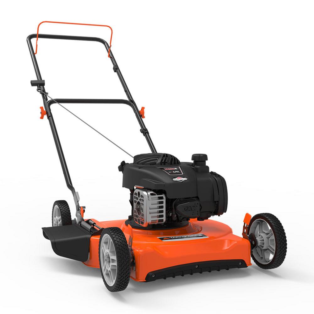 YARD FORCE 20 in. 125 cc 450e Series Briggs and Stratton Gas Walk Behind Push Mower with Side-Discharge Cutting System