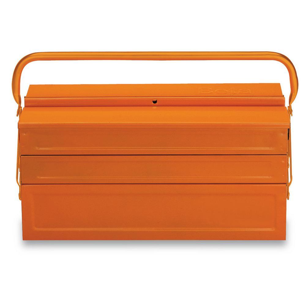 8 in. x 22 in. Cantilever Sheet Metal Tool Box in Orange