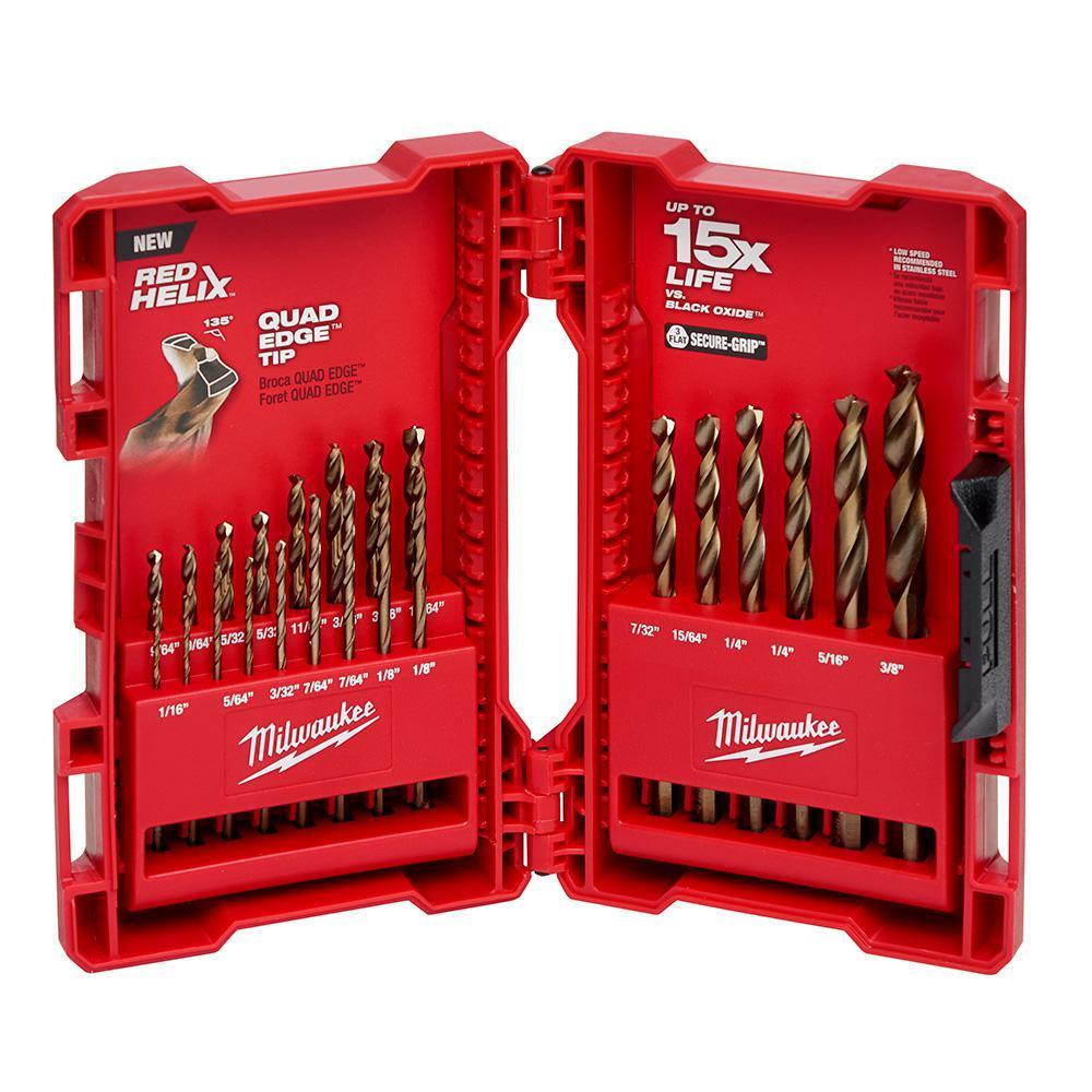 Cobalt Red Helix Drill Bit Set for Drill Drivers (23-Piece)