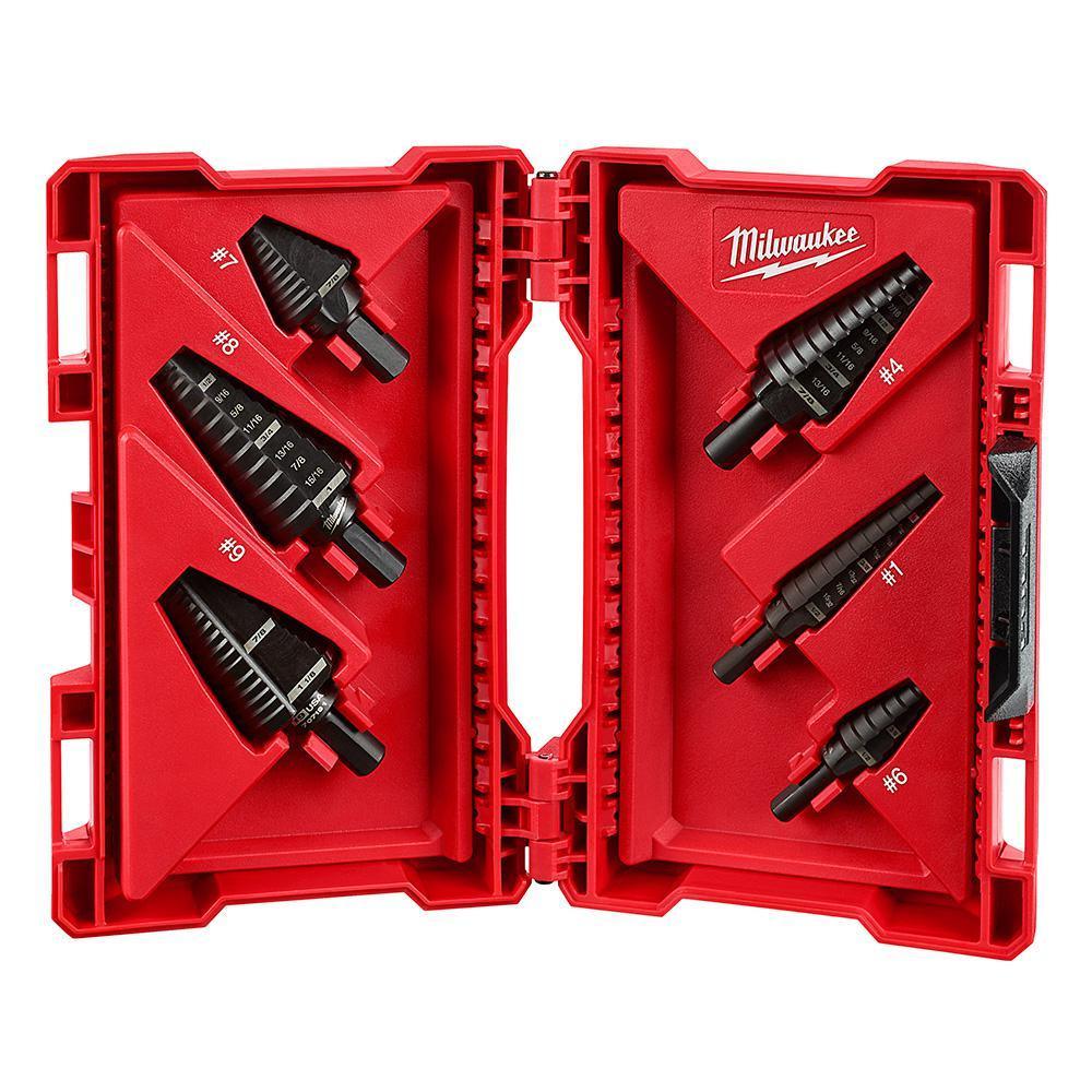 Black Oxide Step Drill Bit Set (6-Piece)