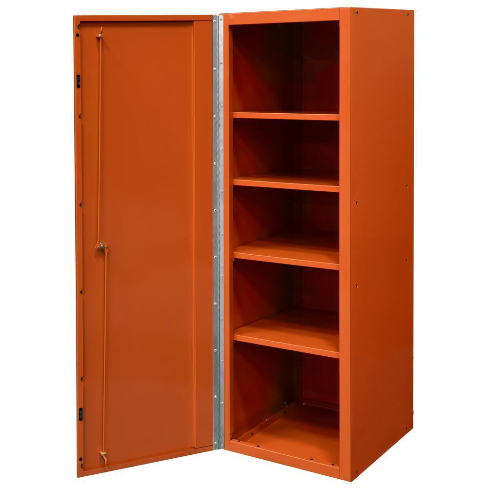 DX 19 in. 4-Shelf Side Locker Tool Chest in Orange with Black Handle