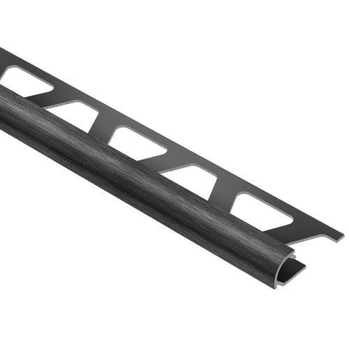 Schluter Systems Rondec 0.375-in W x 98.5-in L Brushed Black Aluminum Bullnose Tile Edge Trim