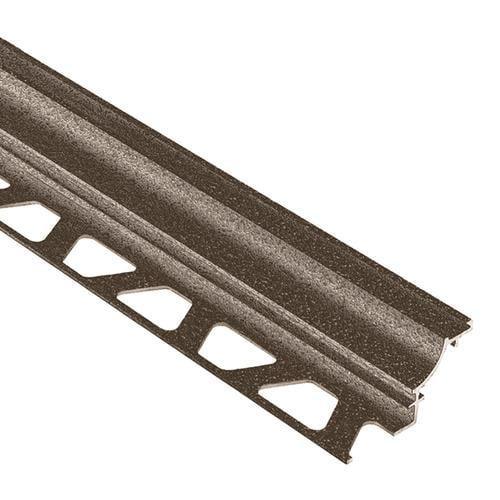 Schluter Systems Dilex-AHK 0.5-in W x 98.5-in L Light Anthracite Textured Color-Coated Aluminum Tile Edge Trim