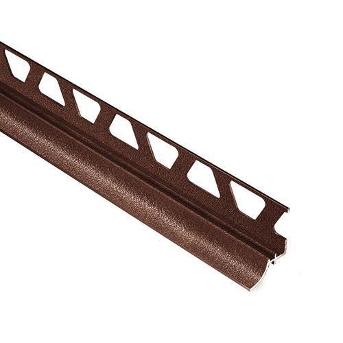 Schluter Systems Dilex-AHKA 0.313-in W x 98.5-in L Rustic Brown Textured Color-Coated Aluminum Tile Edge Trim