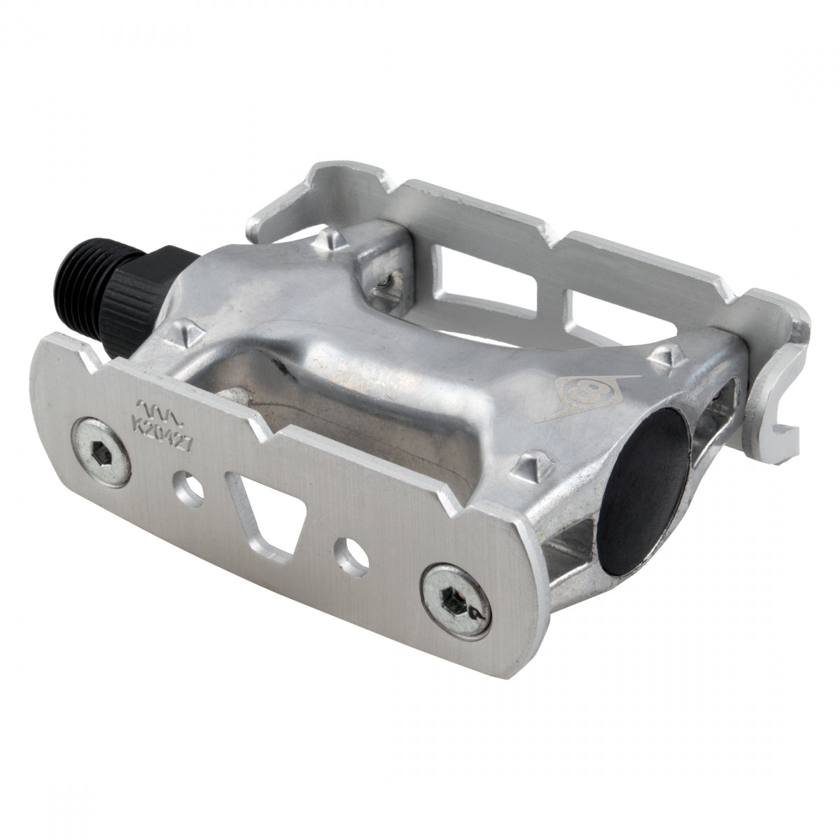 Origin8 Pro Lite Track Platform Pedals 9/16" Chromoly Axle Alloy Body Ano-Silver