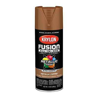 Krylon Fusion K02768007 All-In-1 Spray Paint for Indoor/Outdoor, Metallic Copper