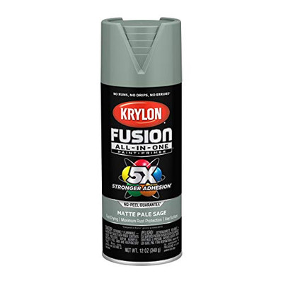 Krylon Fusion K02761007 All-In-1 Spray Paint for In/Outdoor Matte Pale Sage Grn