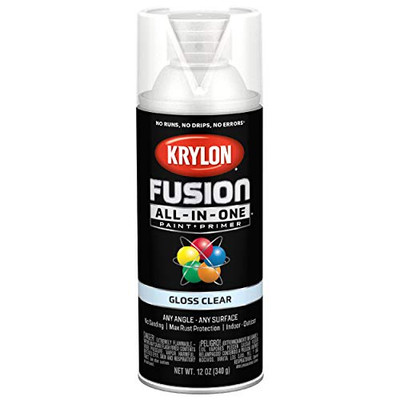 Krylon Fusion K02705007 All-In-1 Spray Paint for Indoor/Outdoor Use, Gloss Clear