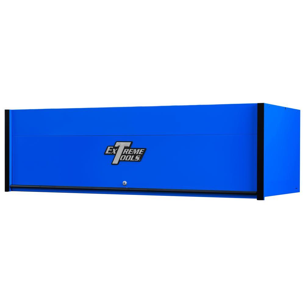RX Professional 72 in. 0-Drawer Extreme Power Workstation Hutch in Blue with Black Handle