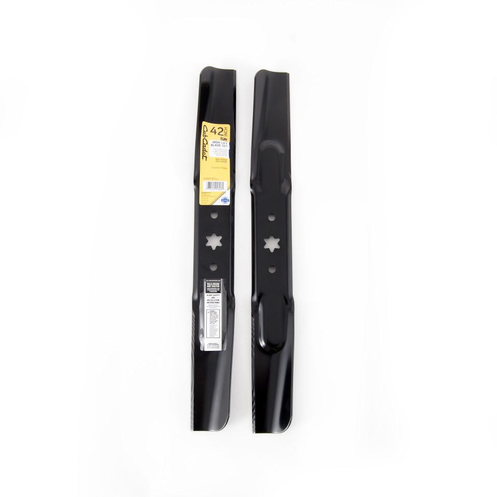 Cub Cadet Original Equipment High-Lift Blade Set for Select 42 in. Lawn Tractors and Zero-Turn Mowers (Two Blade Set)