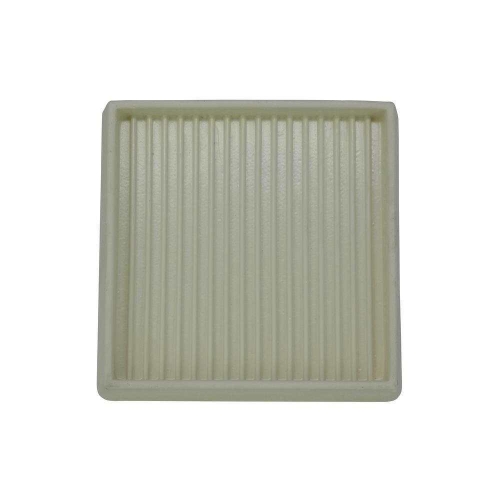 3 in. Off-White Smooth Rubber Furniture Cups (2 per Pack)