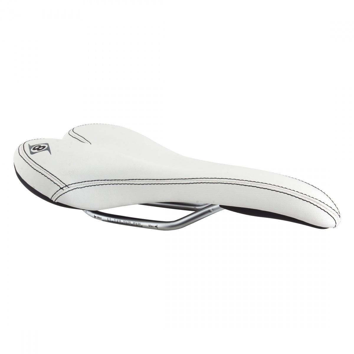Bike Saddle Origin8 Pro Uno-S - White 127mm Width Chromoly Rails Gel Foam Material