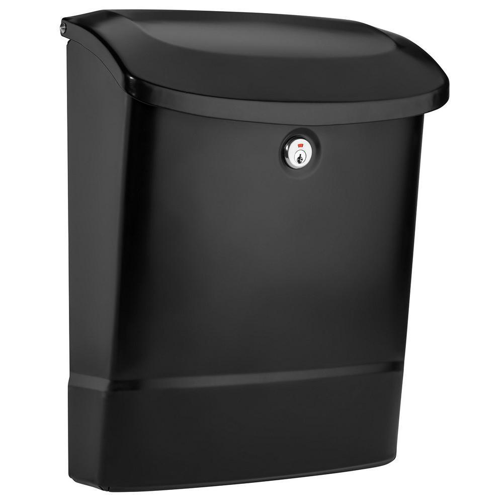 Parkside Locking Wall Mount Mailbox in Black