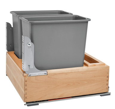 Rev-A-Shelf Double 30 Quart Pullout Waste Container Natural 4WC-24DM2-SC