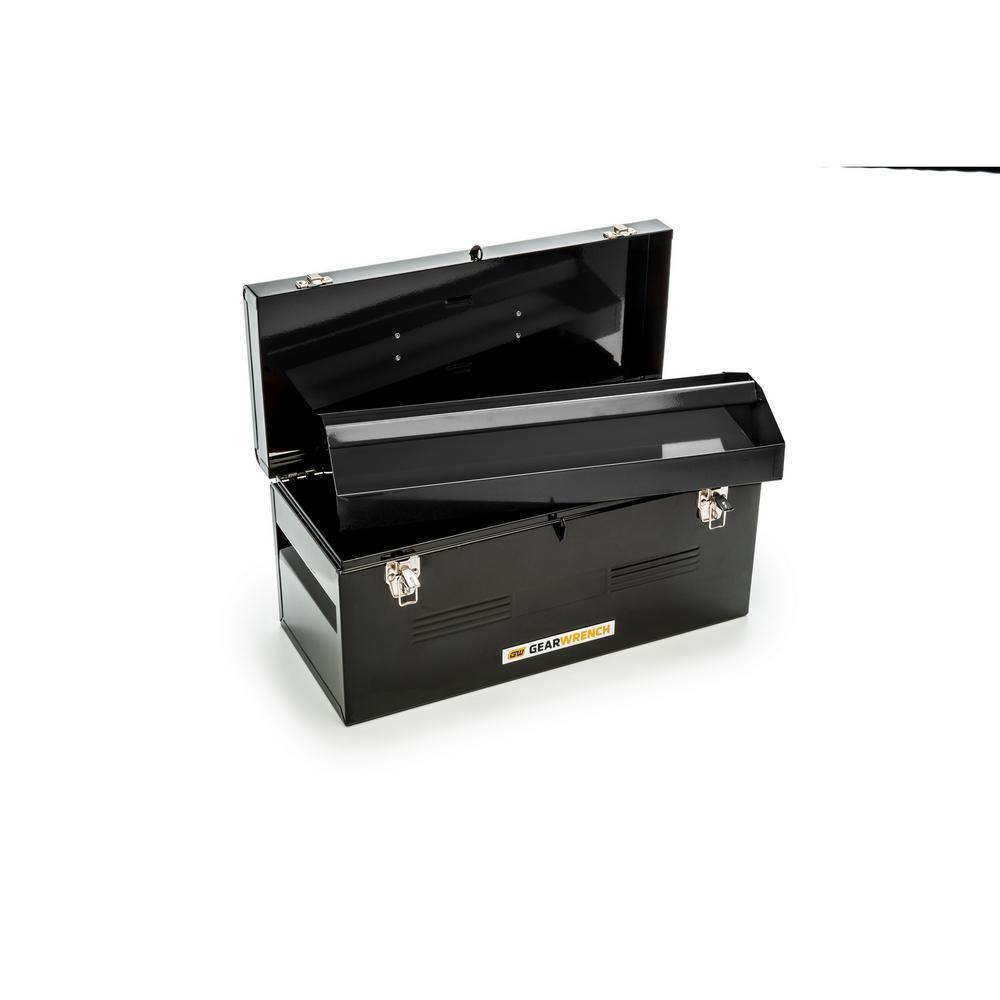 20 in. Black Steel Tote Box