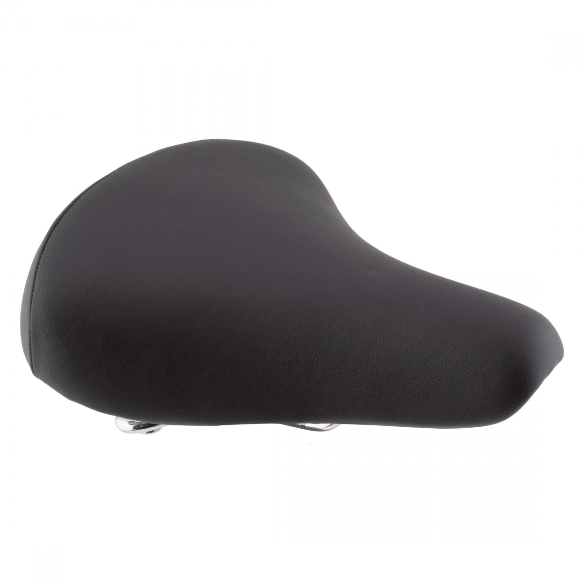 Bike Saddle Pure Cycles City Comfy - Black Steel Rails PVC Cover Unisex