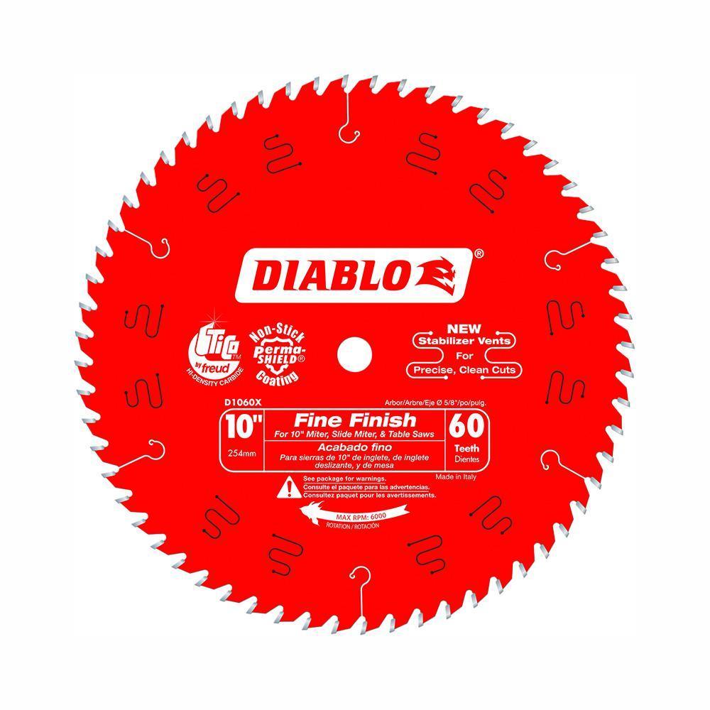 10 in. x 60-Teeth Fine Finish Saw Blade