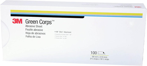 3M 2-3/4" X 16-1/2" 80D Green Corps Stikit Production Sheet (2230)