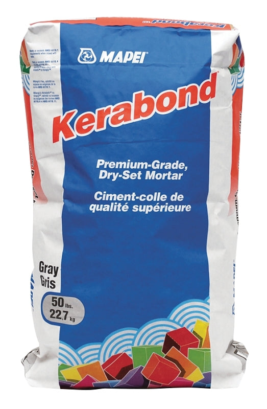 Mapei 2005021 Series Tile Mortar, Gray, Powder, 50 lb Bag
