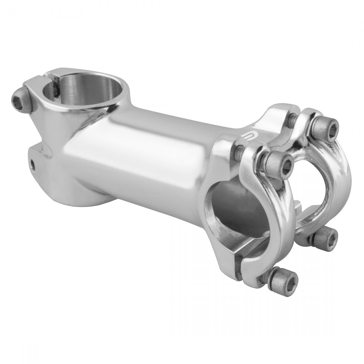 Pure Cycles Threadless Stem Road 90mm 25.4mm 1-1/8 in 7 Deg Silver Aluminum