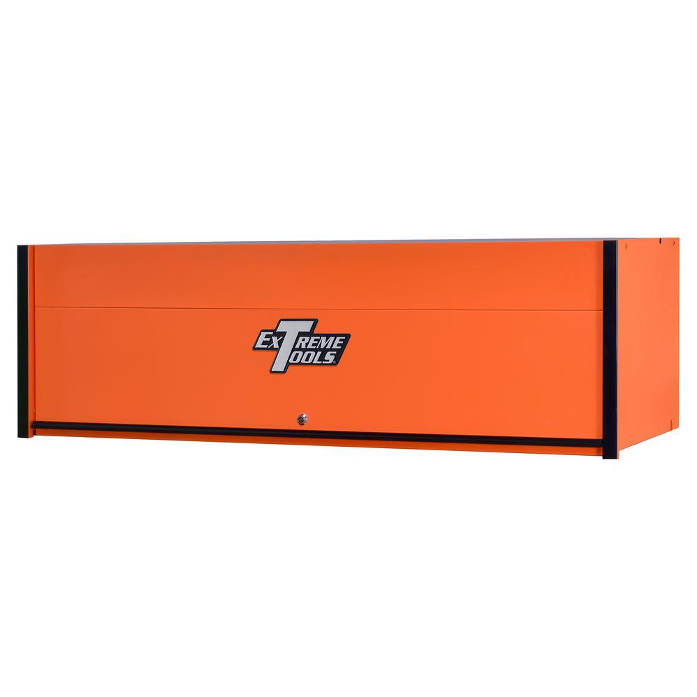 RX Professional 72 in. 0-Drawer Extreme Power Workstation Hutch in Orange with Black Handle