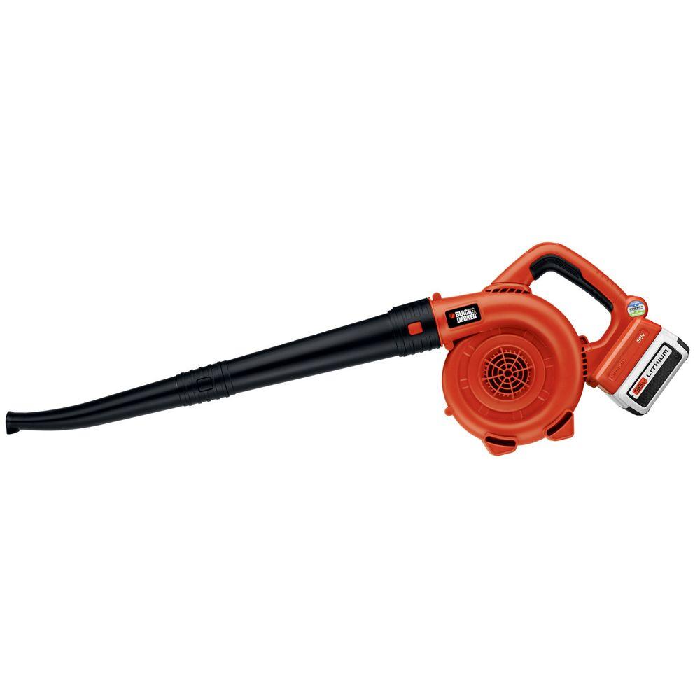 BLACK+DECKER 120 MPH 90 CFM 40V MAX Lithium-Ion Cordless Handheld Leaf Sweeper with (1) 1.5Ah Battery and Charger Included