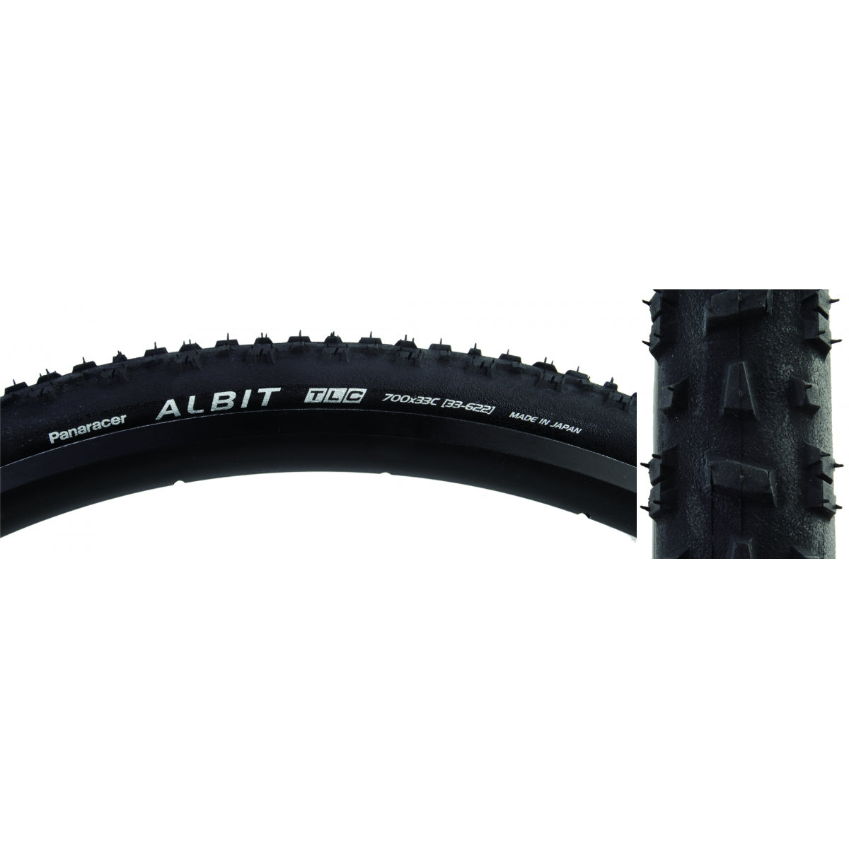 Panaracer Albit CX Tire Tubeless Folding ZSG Compound Black 700 x 33 Cyclocross RF733TC-ALB-B