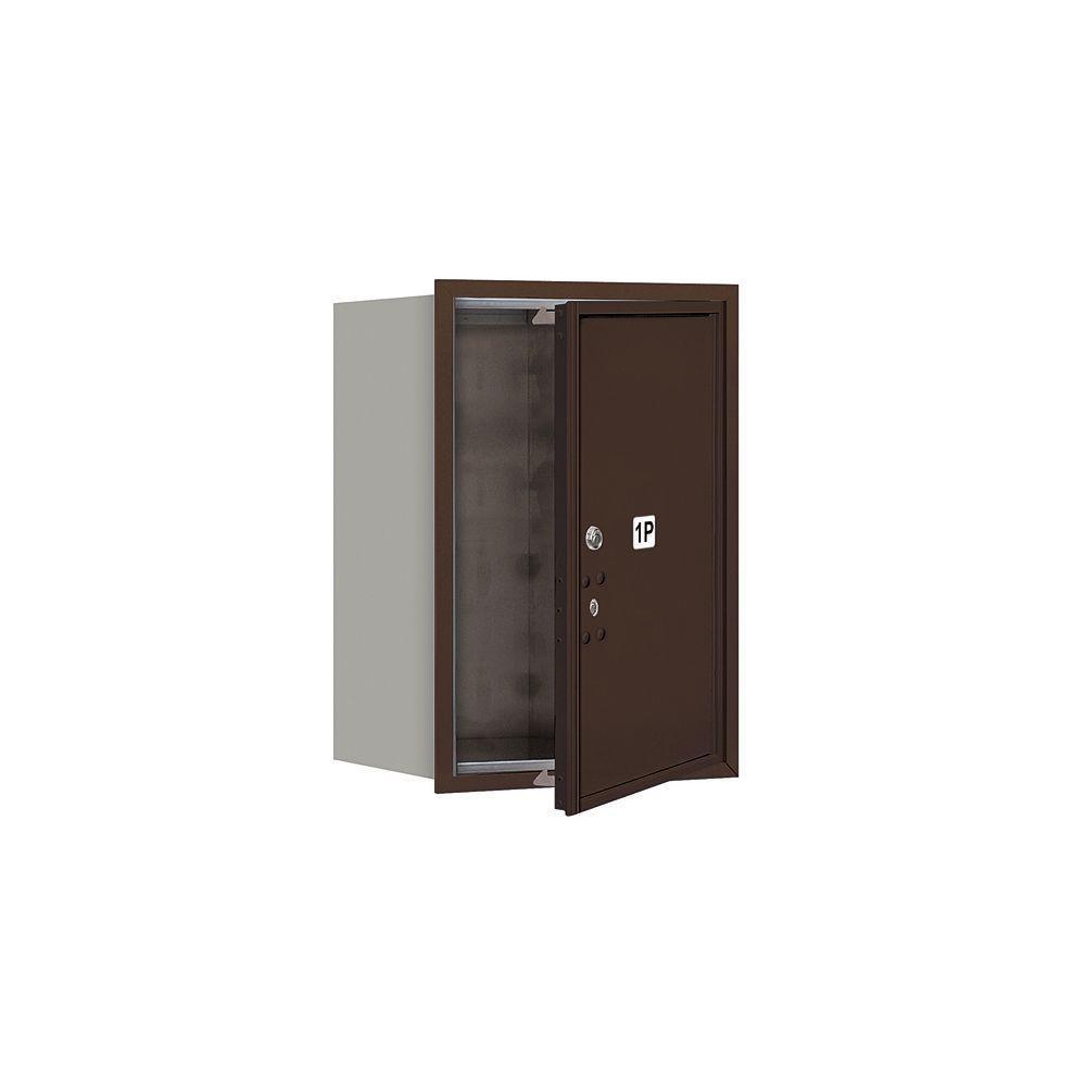 3700 Series Private Front Loading 6 Door High Unit 23-1/2 in. Parcel Locker 1 PL6 4C Horizontal Mailbox in Bronze