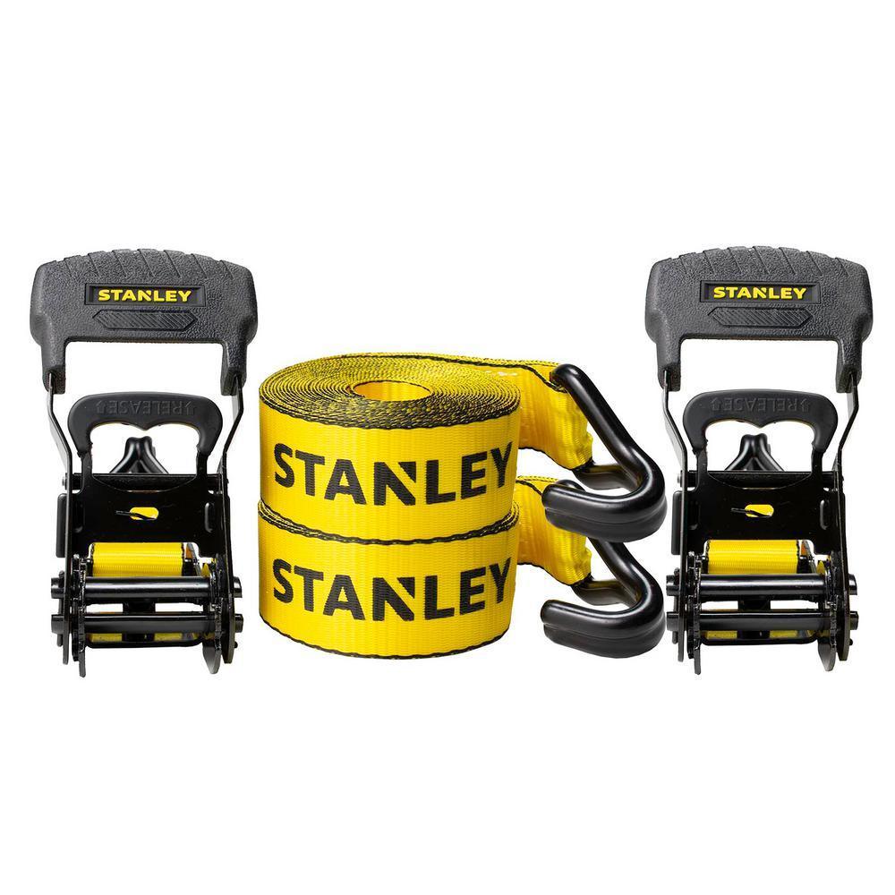 1.5 in. x 16 ft. Ratchet Straps 3300 lbs. Break Strength (2-Pack)