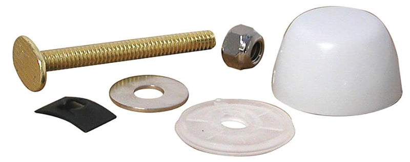 Danco 88972 Closet Bolt, Brass, Includes: (2) Brass Bolts with Washers and Nuts and (2) Caps with Washers