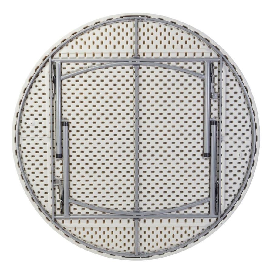 National Public Seating 4-Pack 71-in x 71-in Outdoor Circle Plastic Gray Folding Table