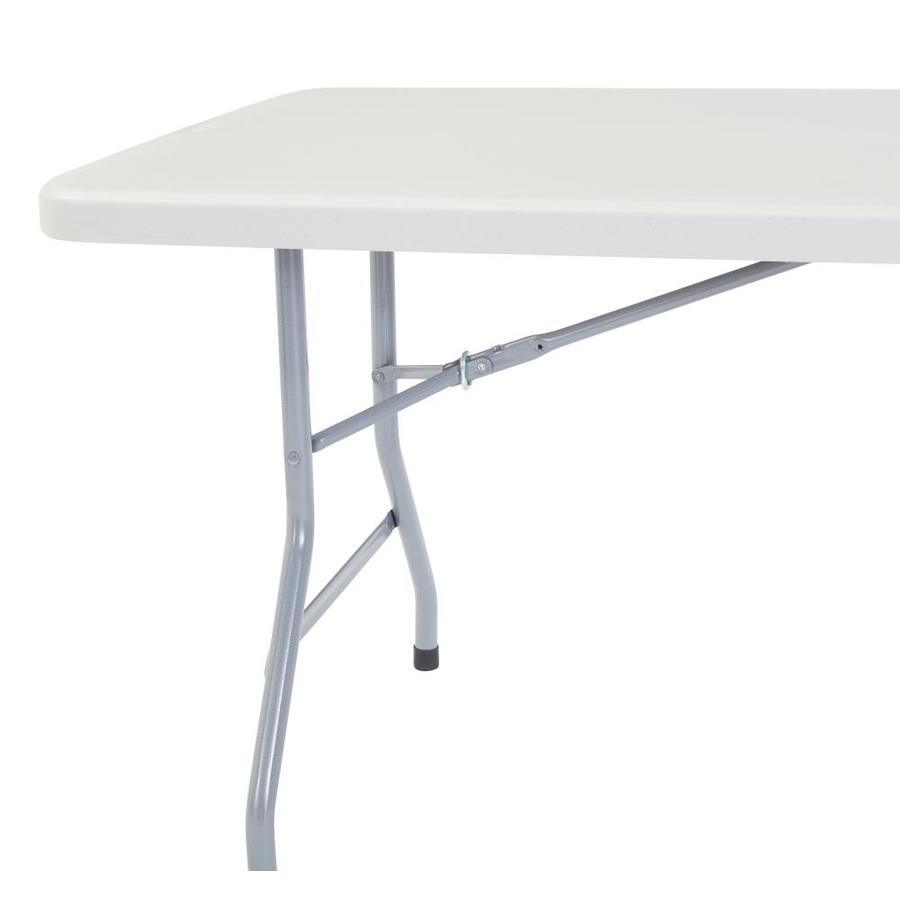 National Public Seating 4-Pack 30-in x 96-in Outdoor Rectangle Plastic Gray Folding Table