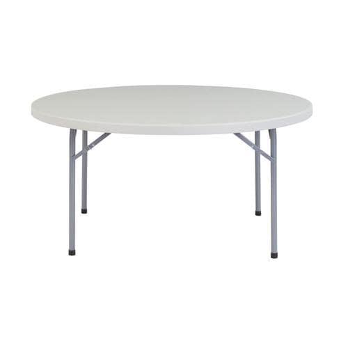 National Public Seating 15-Pack 60-in x 60-in Outdoor Circle Plastic Gray Folding Table