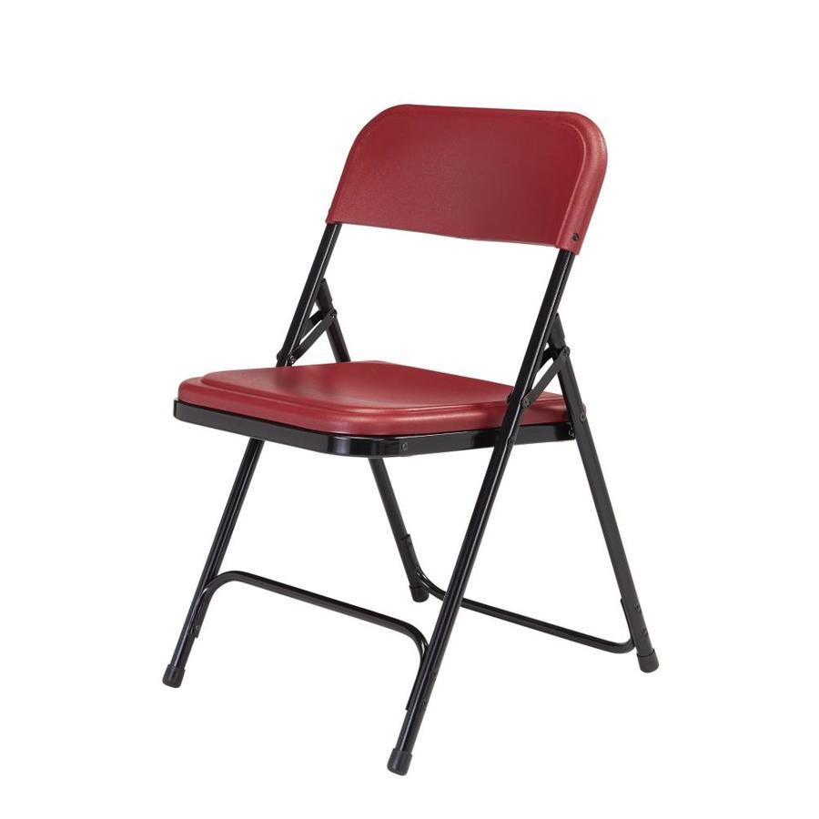 National Public Seating 24-Pack Outdoor Burgundy Metal Solid Standard Folding Chair
